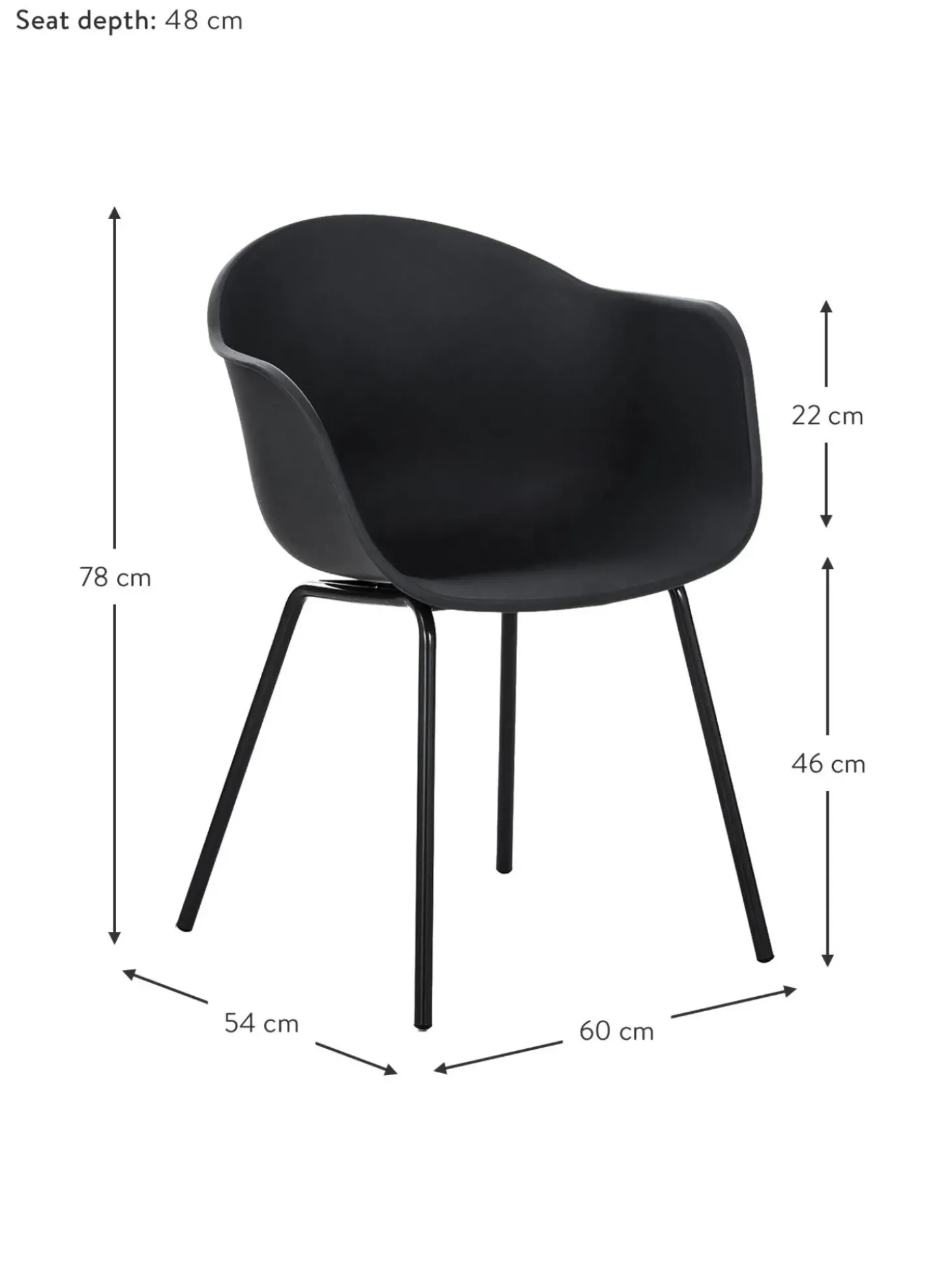 Silla Con Reposabrazos De Plastico Claire