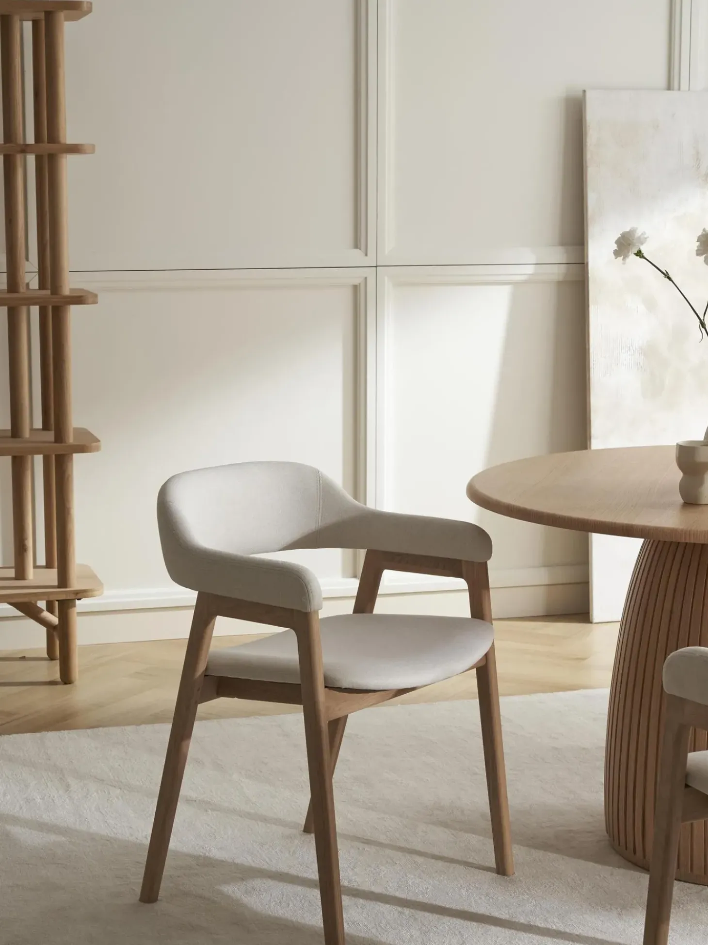 Silla Con Reposabrazos De Madera Santiano