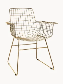 Silla Con Reposabrazos De Metal Wire
