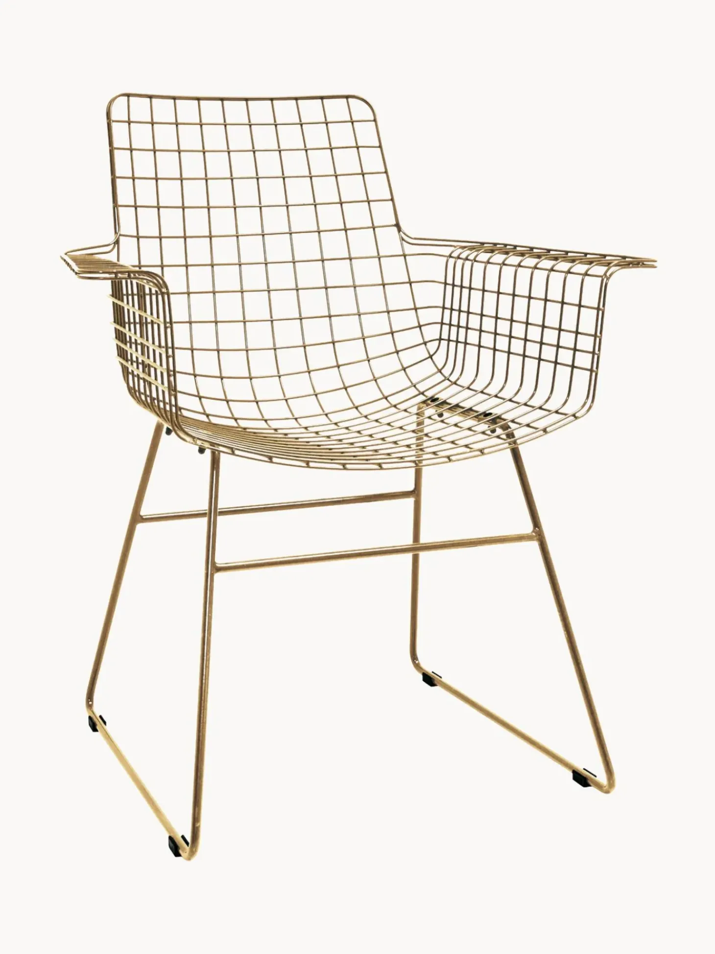 Silla Con Reposabrazos De Metal Wire