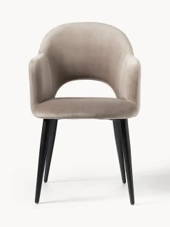 Silla Con Reposabrazos De Terciopelo Rachel