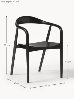 Silla Con Reposabrazos De Madera Angelina