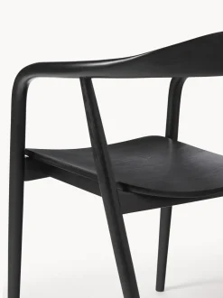 Silla Con Reposabrazos De Madera Angelina