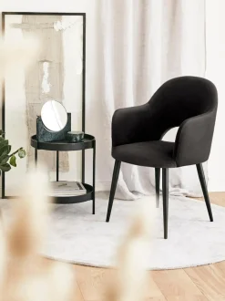 Silla Con Reposabrazos De Terciopelo Rachel