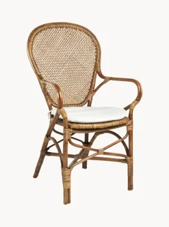 Silla Con Reposabrazos De Ratan Edelina