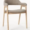 Silla Con Reposabrazos De Madera Santiano