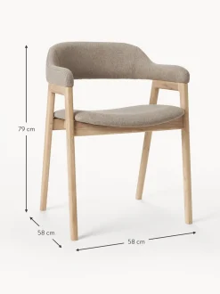 Silla Con Reposabrazos De Madera Santiano