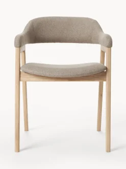Silla Con Reposabrazos De Madera Santiano