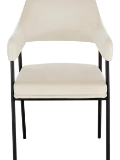 Silla Con Reposabrazos De Terciopelo Zoe