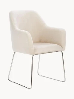 Silla Con Reposabrazos De Terciopelo Isla