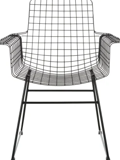 Silla Con Reposabrazos De Metal Wire