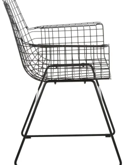 Silla Con Reposabrazos De Metal Wire