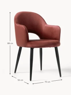 Silla Con Reposabrazos De Terciopelo Rachel