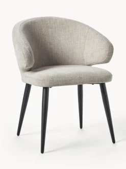 Silla Con Reposabrazos De Tejido Boucle Celia