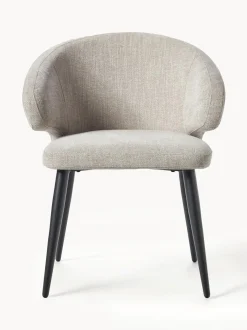 Silla Con Reposabrazos De Tejido Boucle Celia