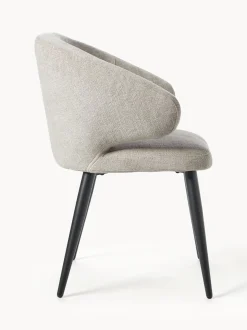 Silla Con Reposabrazos De Tejido Boucle Celia