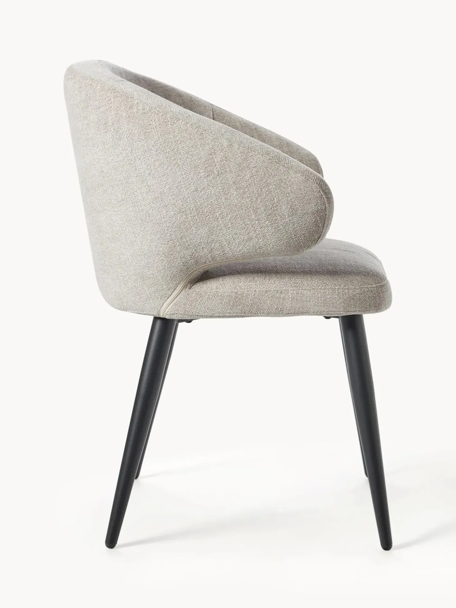 Silla Con Reposabrazos De Tejido Boucle Celia