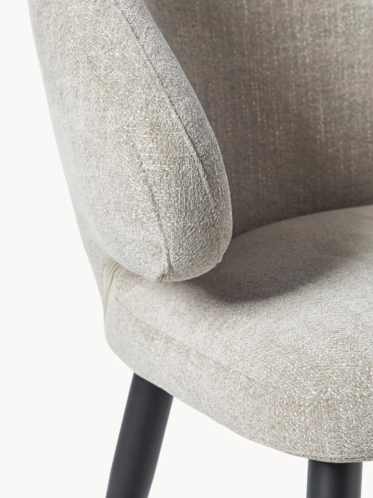 Silla Con Reposabrazos De Tejido Boucle Celia