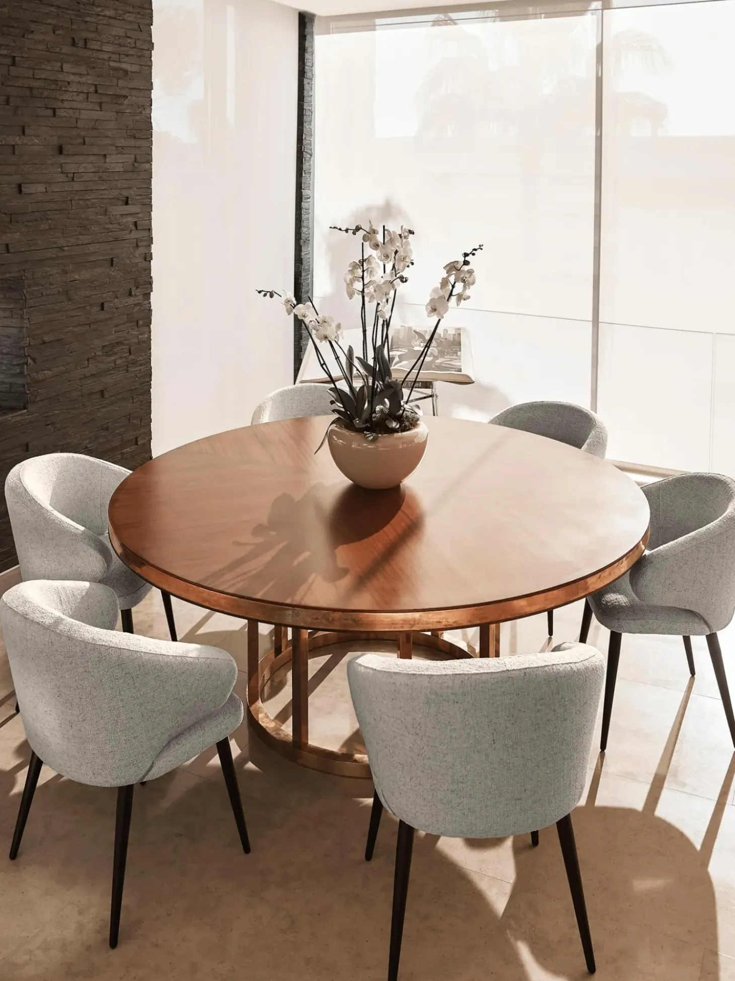 Silla Con Reposabrazos De Tejido Boucle Celia