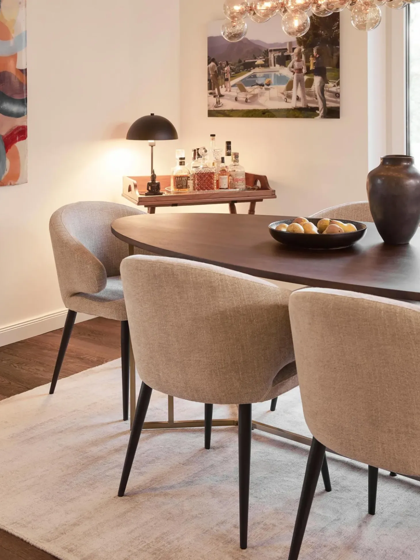 Silla Con Reposabrazos De Tejido Boucle Celia