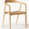 Silla Con Reposabrazos De Madera Angelina