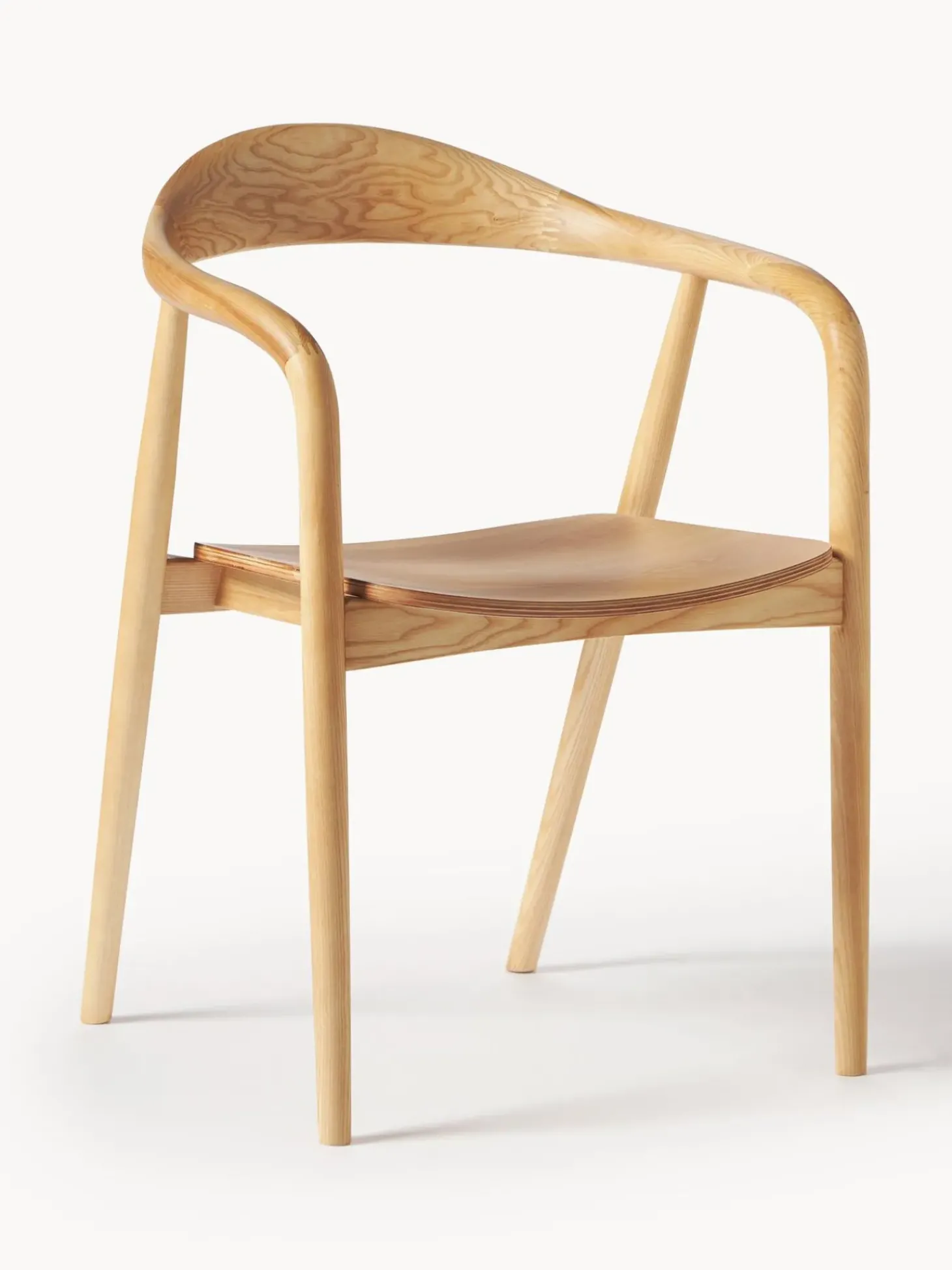 Silla Con Reposabrazos De Madera Angelina