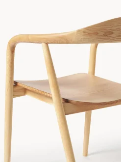 Silla Con Reposabrazos De Madera Angelina