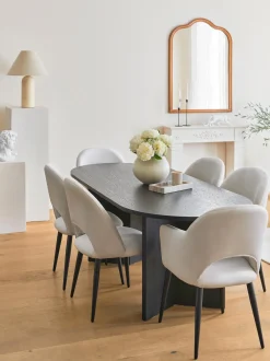 Silla Con Reposabrazos De Terciopelo Rachel