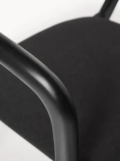 Silla Con Reposabrazos De Madera Con Asiento Tapizado Angelina