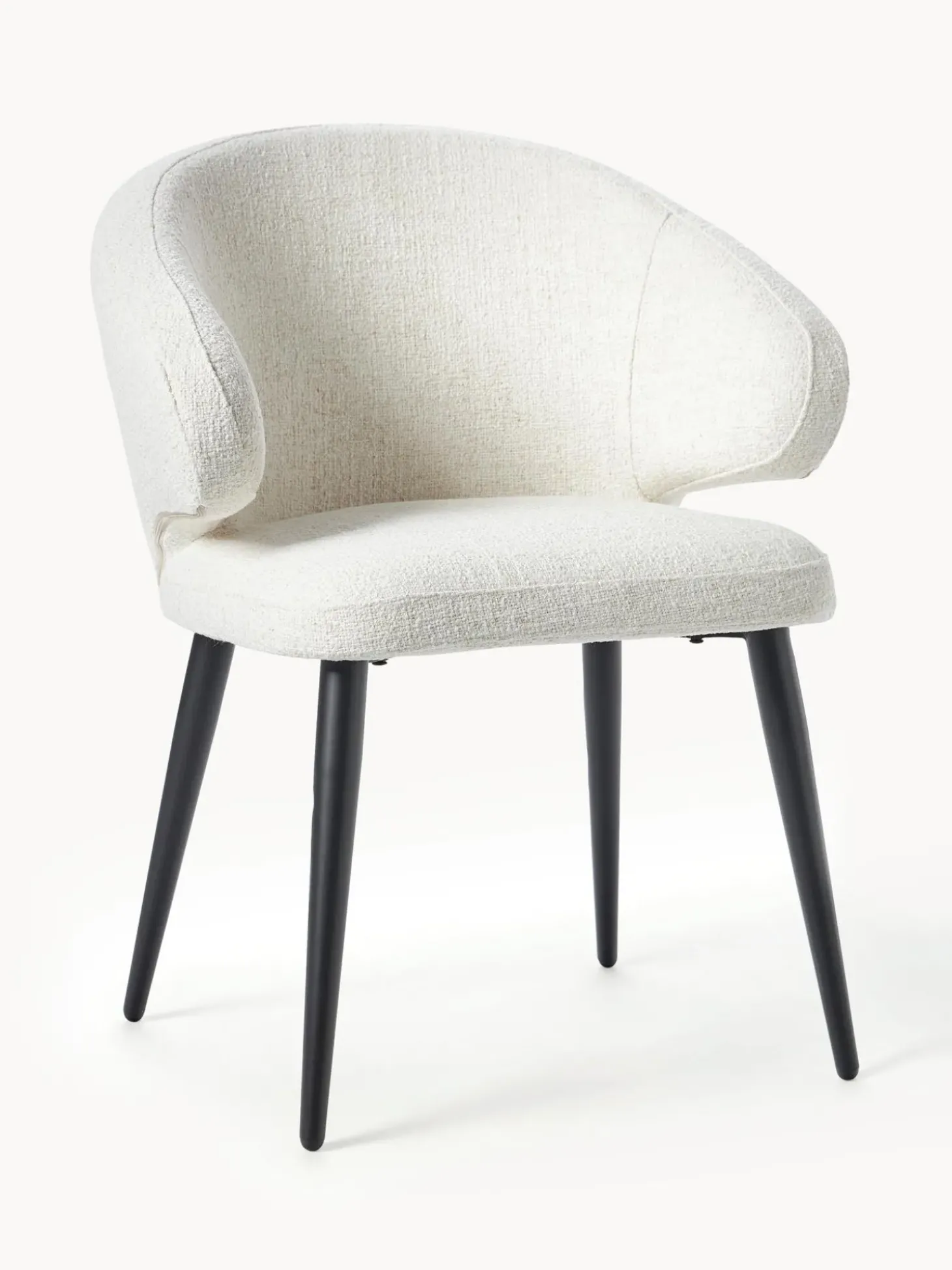 Silla Con Reposabrazos De Tejido Boucle Celia