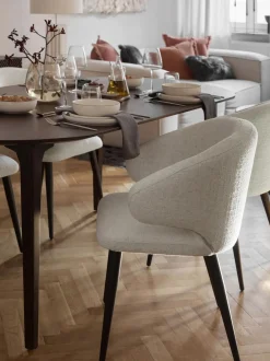 Silla Con Reposabrazos De Tejido Boucle Celia