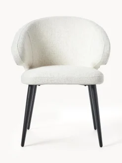 Silla Con Reposabrazos De Tejido Boucle Celia