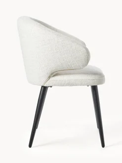 Silla Con Reposabrazos De Tejido Boucle Celia