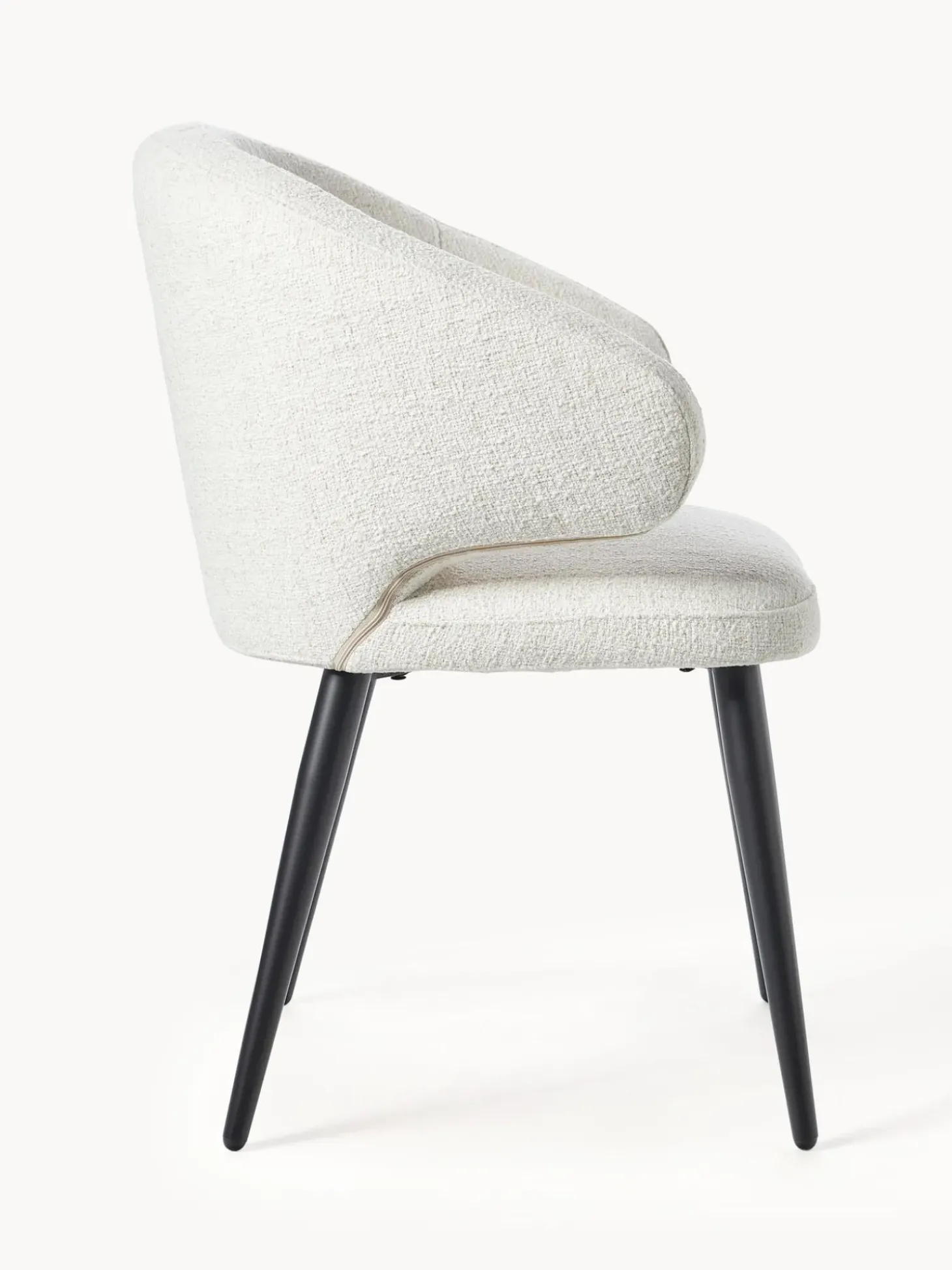 Silla Con Reposabrazos De Tejido Boucle Celia