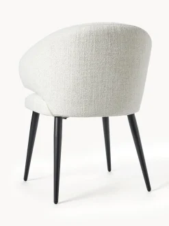 Silla Con Reposabrazos De Tejido Boucle Celia