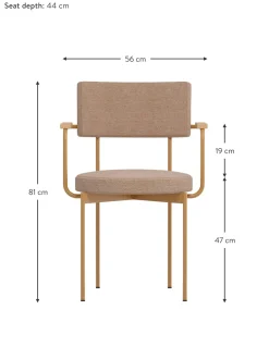 Silla Con Reposabrazos De Metal Sedia