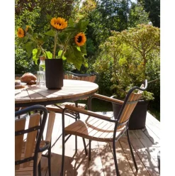 Silla Con Reposabrazos De Madera Para Exterior Hard & Ellen