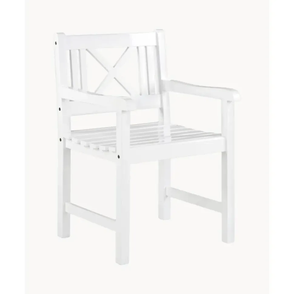 Silla Con Reposabrazos Para Exterior De Madera Rosenborg