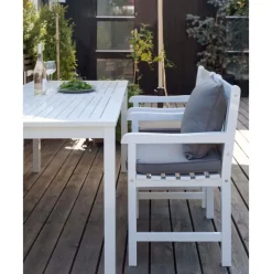 Silla Con Reposabrazos Para Exterior De Madera Rosenborg