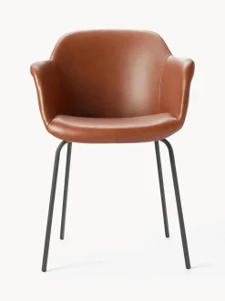 Silla Con Reposabrazos Pequena De Cuero Sintetico Fiji