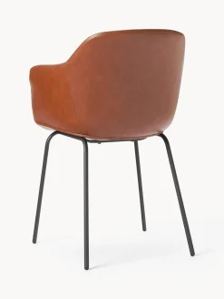 Silla Con Reposabrazos Pequena De Cuero Sintetico Fiji