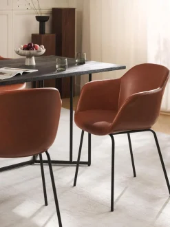 Silla Con Reposabrazos Pequena De Cuero Sintetico Fiji