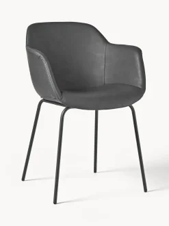 Silla Con Reposabrazos Pequena De Cuero Sintetico Fiji