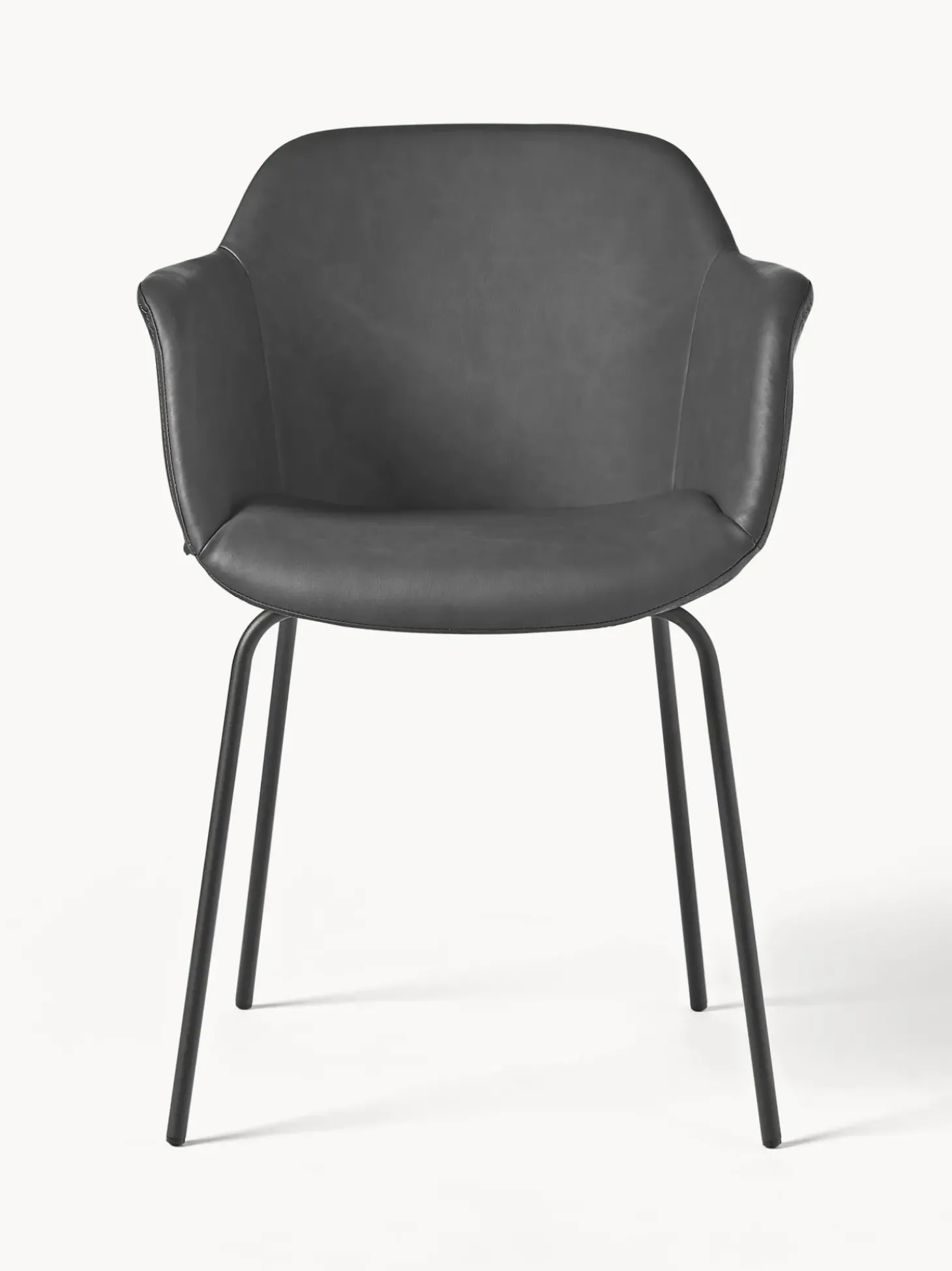 Silla Con Reposabrazos Pequena De Cuero Sintetico Fiji