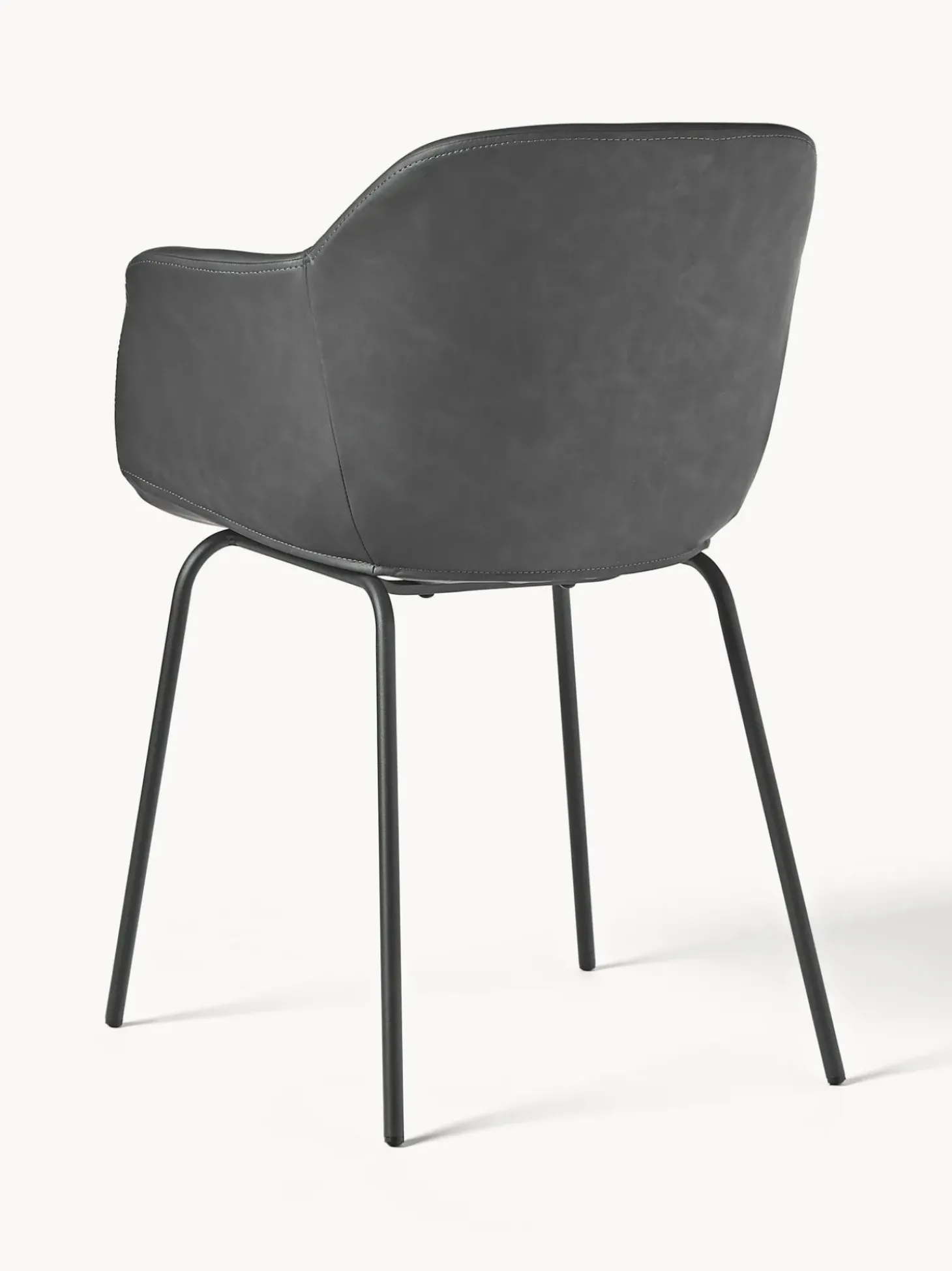 Silla Con Reposabrazos Pequena De Cuero Sintetico Fiji