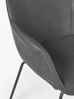 Silla Con Reposabrazos Pequena De Cuero Sintetico Fiji