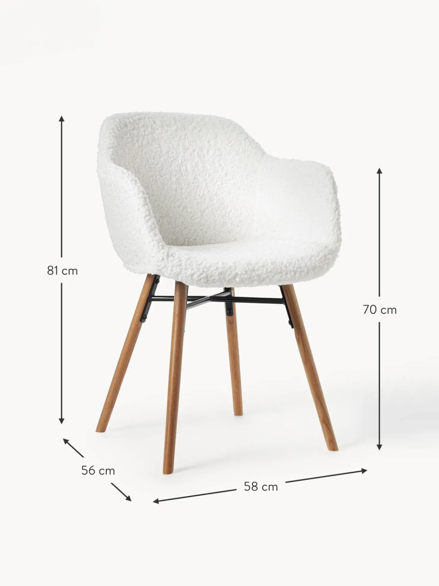 Silla Con Reposabrazos Pequena De Cuero Sintetico Fiji