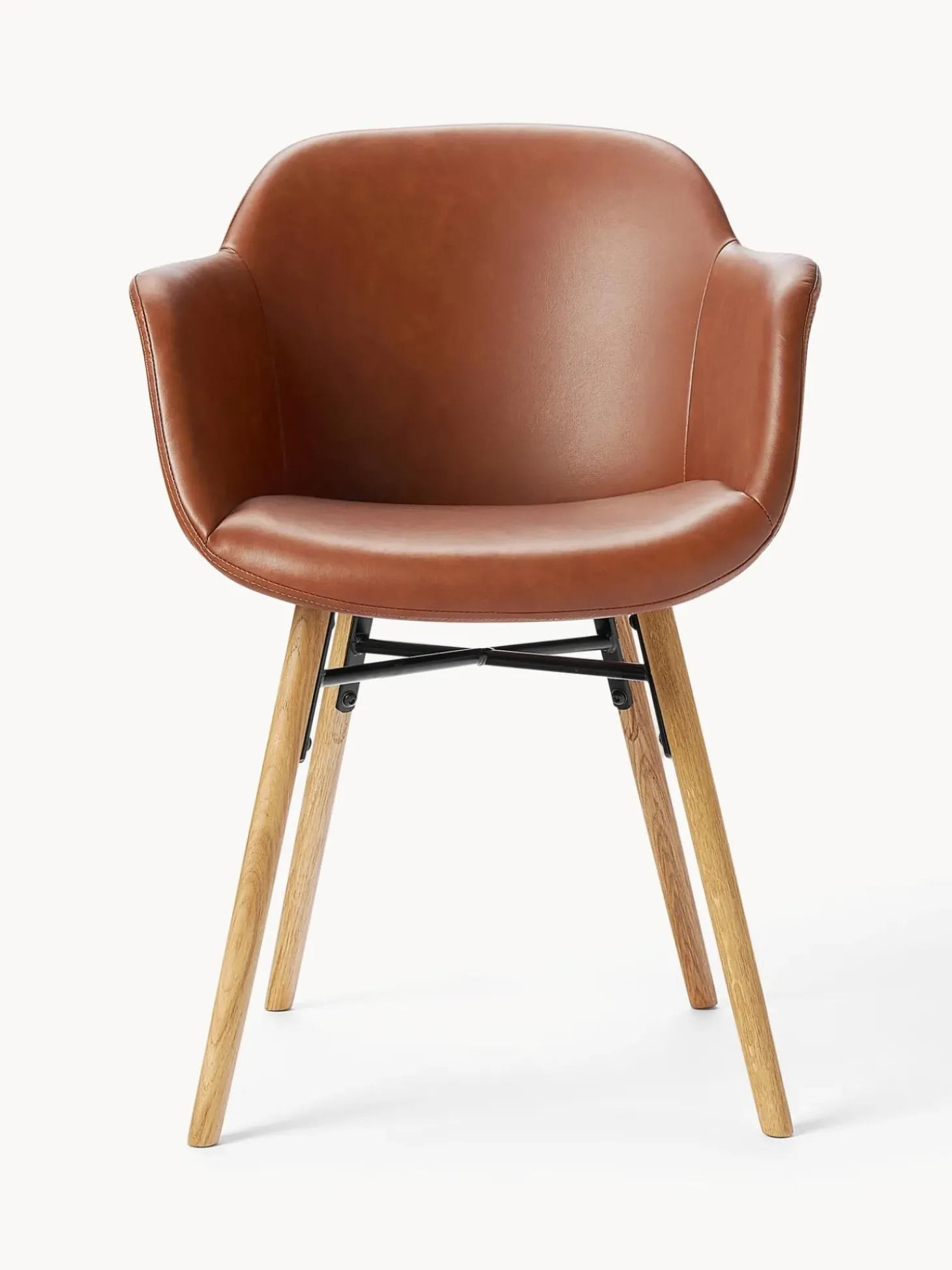 Silla Con Reposabrazos Pequena De Cuero Sintetico Fiji