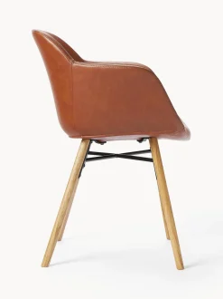 Silla Con Reposabrazos Pequena De Cuero Sintetico Fiji