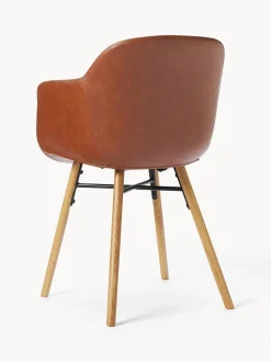 Silla Con Reposabrazos Pequena De Cuero Sintetico Fiji